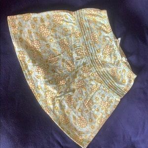 Gap linen floral pattern tie skirt